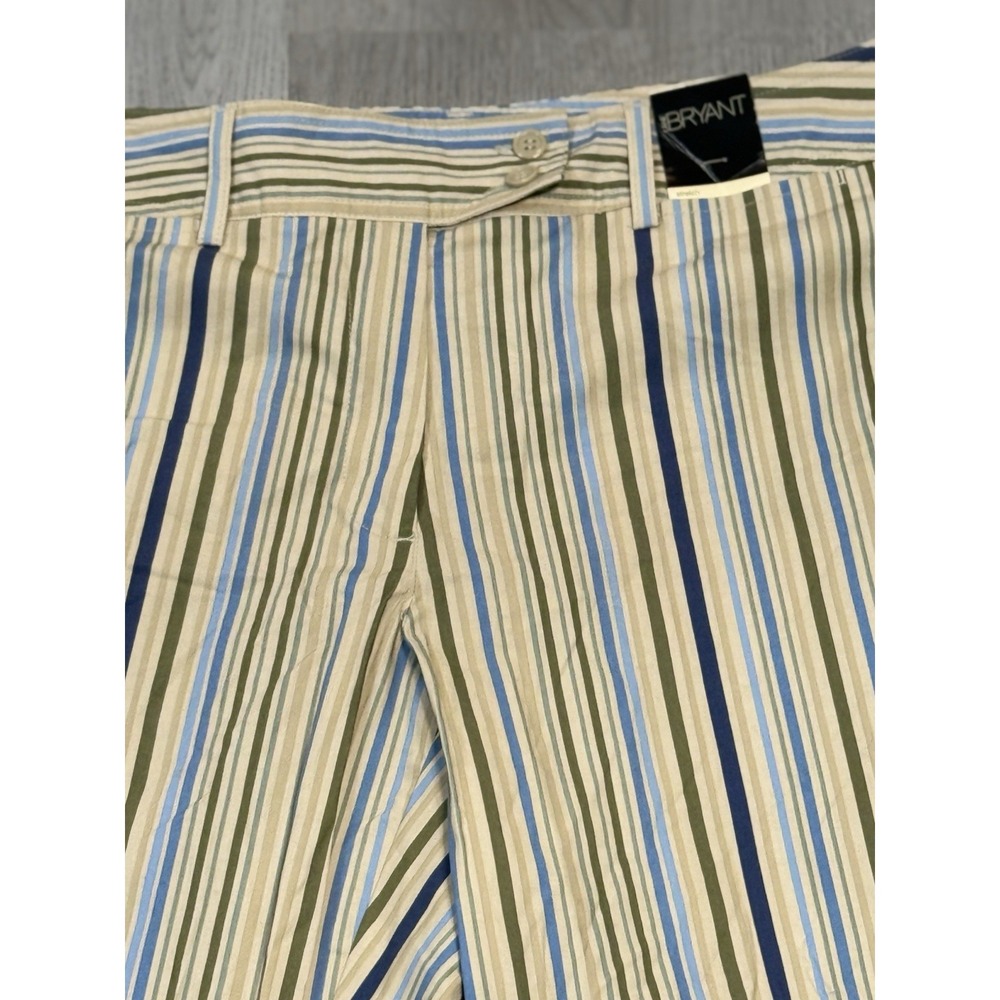Lane Bryant Straight Cropped Pants Women Size 16 Beige Green Twill Linen NWT - Picture 2 of 10